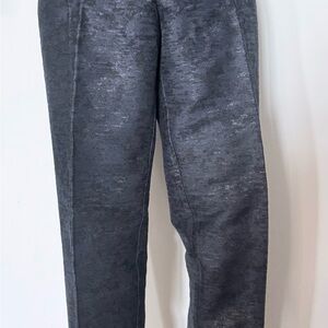 H&M Women's Navy and Black Satin Trim Straight Leg Pants